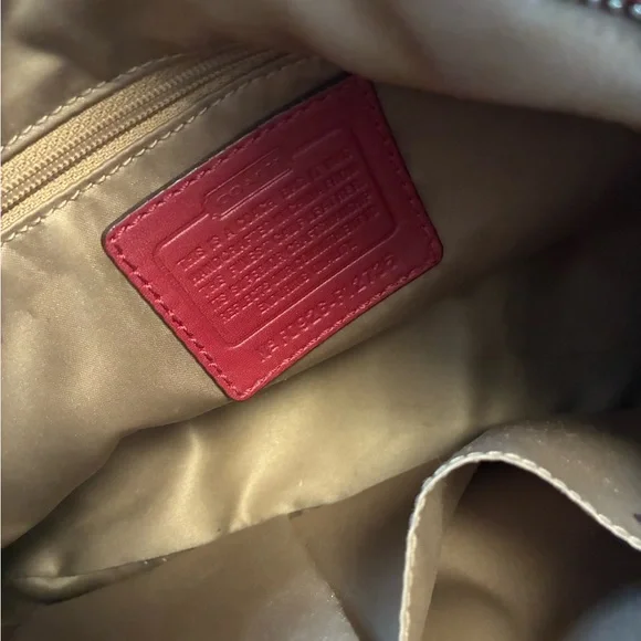 Coach Zoe Hobo Deep Red Leather Shoulder Bag - Picture 10 of 11